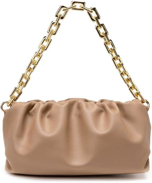 Women's Top-handle Bag Dumpling Pouch Large Capacity Chain Shoulder Bag Cloud Tote Handbag and Pu... | Amazon (US)