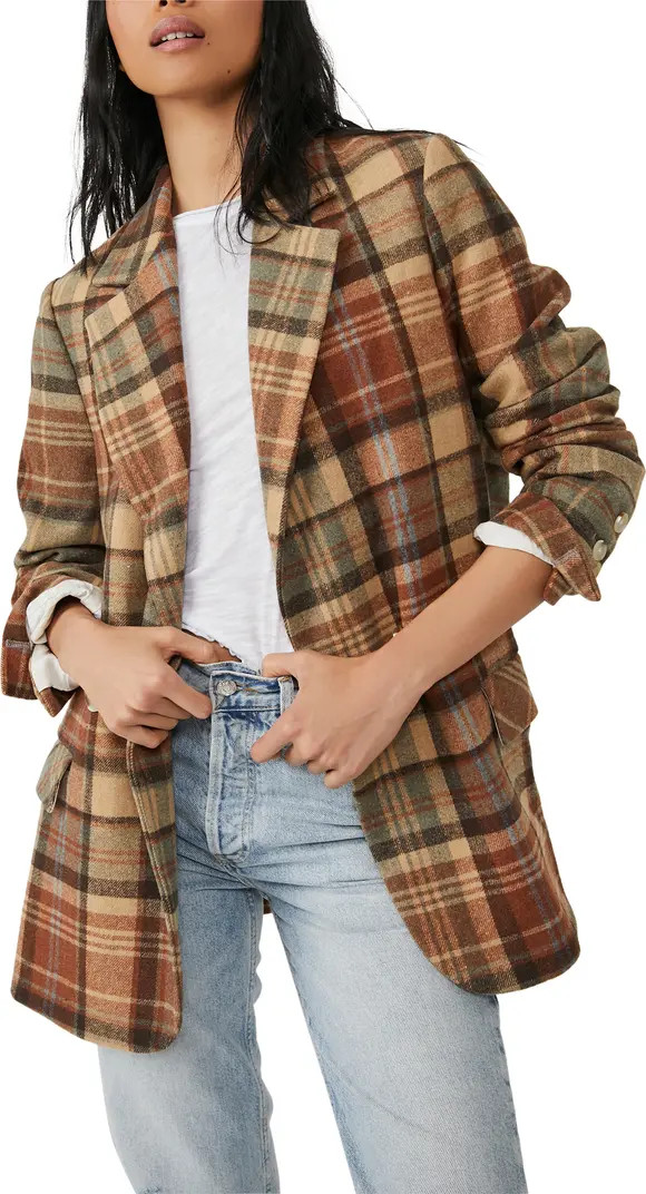 We the Free Mari Plaid Blazer | Nordstrom