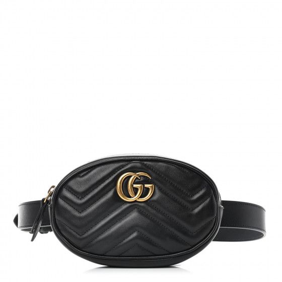 GUCCI

Calfskin Matelasse GG Marmont Belt Bag 75 30 Black | Fashionphile