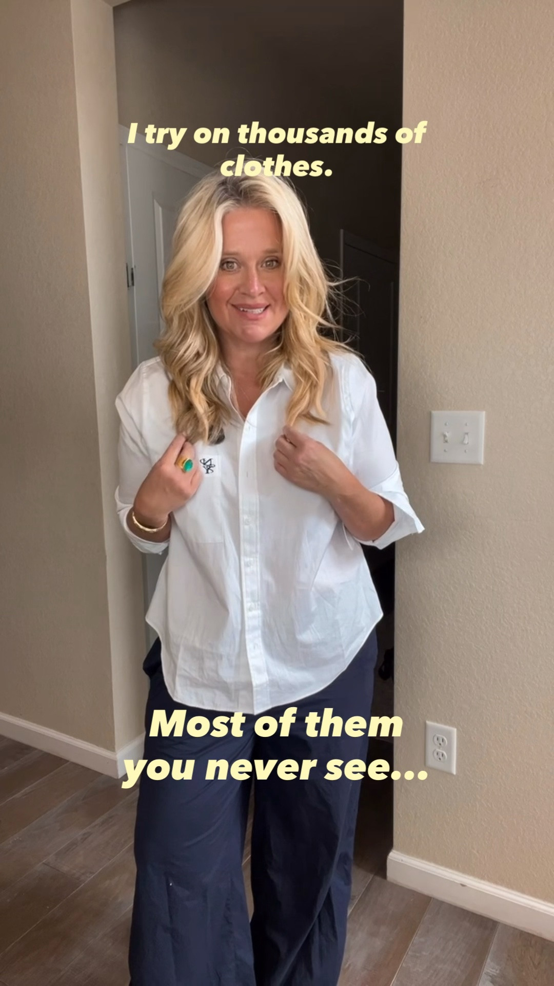 ✨Tap the bell, save and ❤️ start here over 40 fashion, midlife style, midsize fashion and luxury looks for less.  

⬇️Sizing information:
Medium (size down if in between sizes.)
Pants large tts (size down if in between sizes.) 
I try on thousands of clothes, and most of them you never see. So when something stops me, there’s a reason. 👀

This crisp cotton poplin button down looks and feels like the expensive versions I’ve tried, but it’s UNDER $30.

And the Outfit Physics™ are so good:

✨ Crisp structure without feeling stiff
✨ Relaxed shape skims my middle instead of clinging
✨ Vertical buttons lift the eye
✨ Curved hem gives just the right amount of coverage
✨ 100% cotton

This is the kind of closet workhorse I’ll wear with jeans, trousers, skirts and layered under sweaters all season.

Designer quality without the designer price tag? That’s an easy yes for me.

Same body. Different physics.™

👑 Helping you look good, feel good.-Lindsey Denver   Check back daily for belly-friendly style, confidence, and Outfit Physics™. 


Over 40 fashion | midlife style | midsize fashion | belly friendly style | white button down | affordable fashion | Outfit Physics™

#LTKOver40 #LTKPlusSize #LTKMidsize
