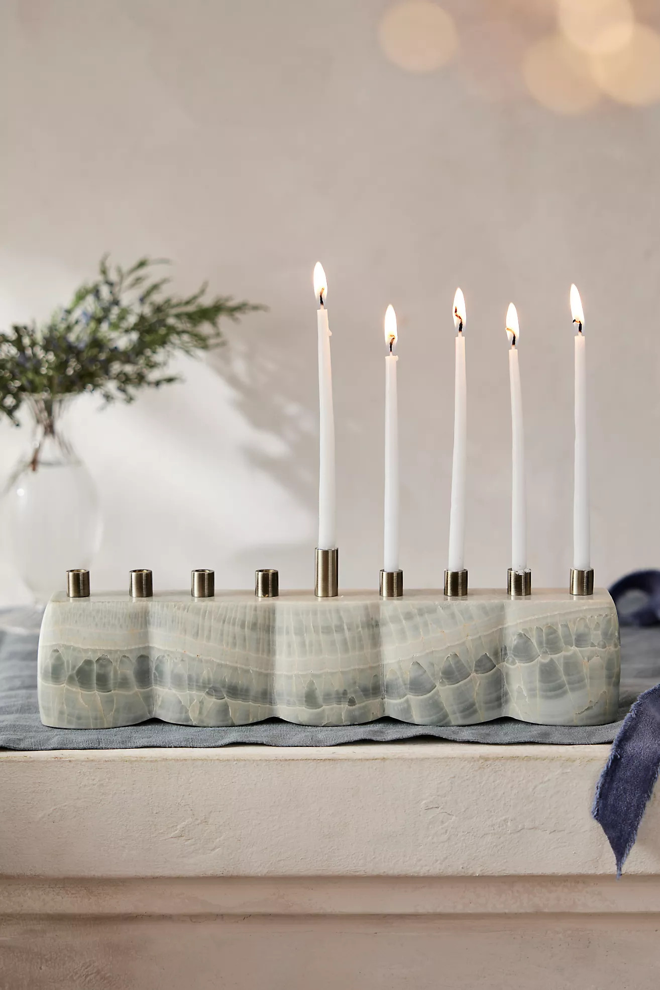 Blue Onyx Menorah | Anthropologie (US)