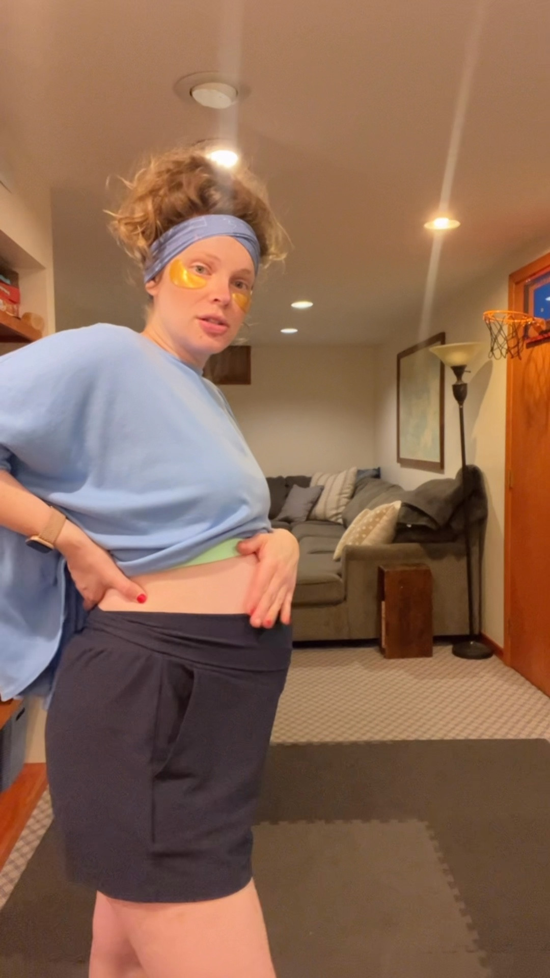 These shorts have carried me through this pregnancy for real! Size Medium and they are still fitting so well 😍😍 medium in top and large in bra! 