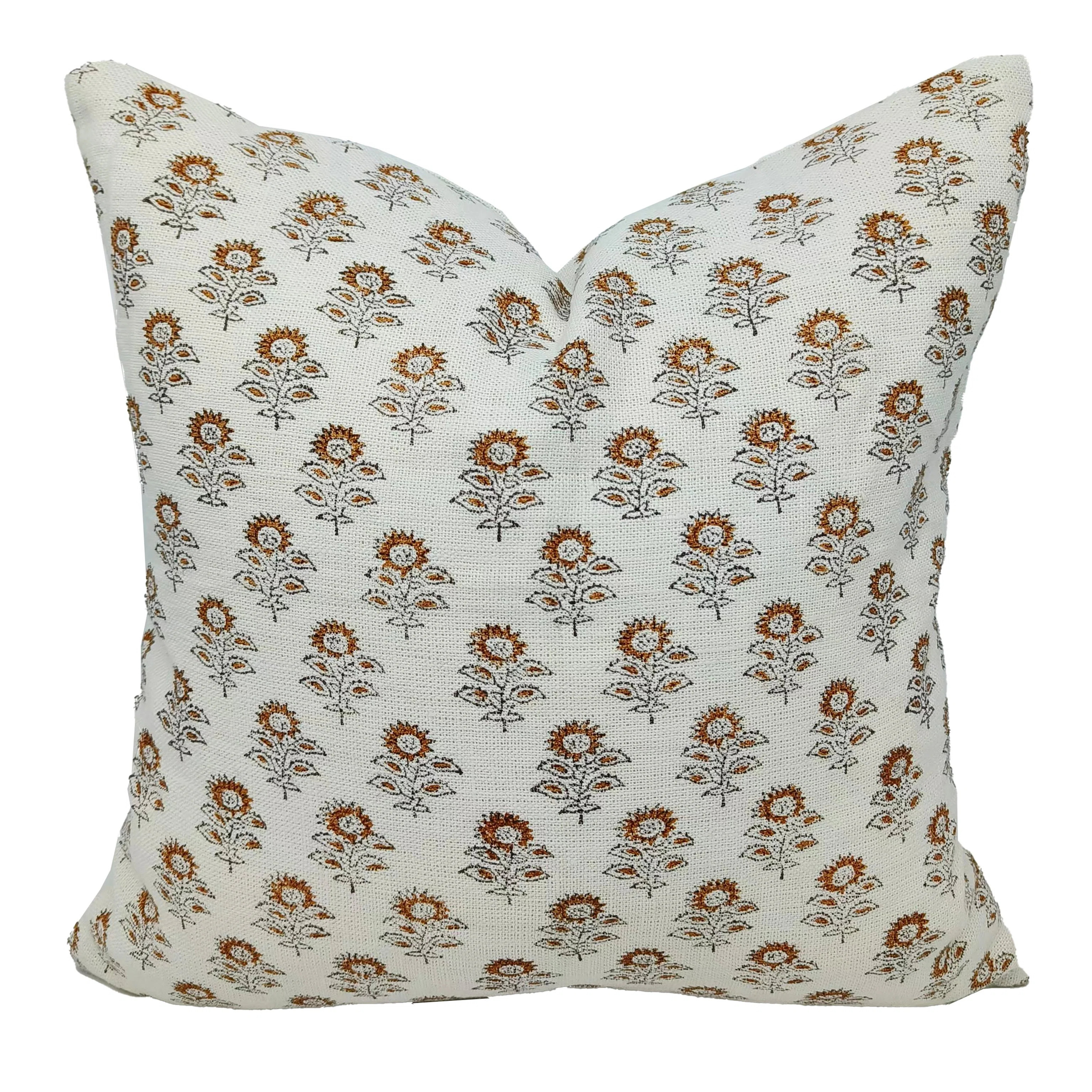Fabdivine Floral Linen Indoor/Outdoor Pillow Cover | Wayfair | Wayfair North America