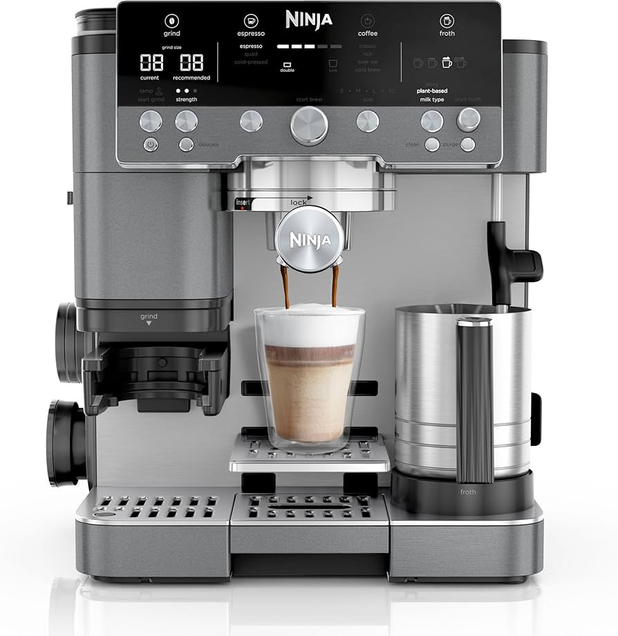Ninja Luxe Premier 3-in-1 Coffee Machine, Latte, Cappuccino, Cold Brew & Espresso Maker With Buil... | Amazon (UK)