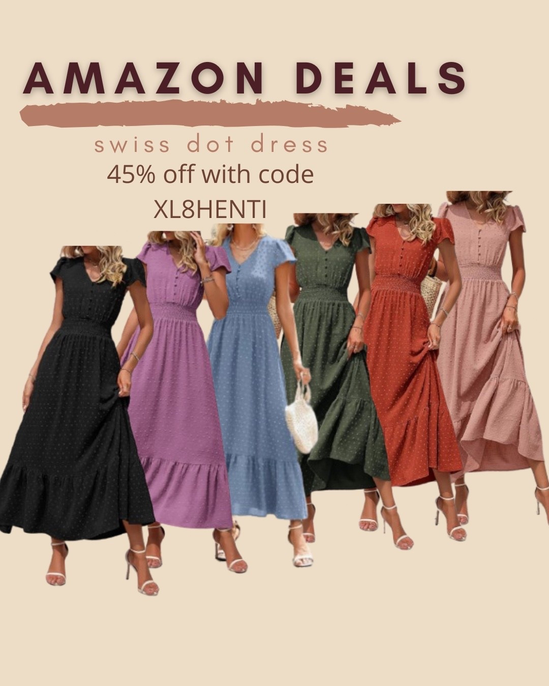 $20 ends 6/8

Amazon fashion
Amazon deals
Swiss dot dress
Maxi dress

#LTKSaleAlert