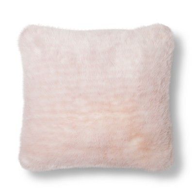 Pink Square Faux Fur Throw Pillow - Simply Shabby Chic® | Target