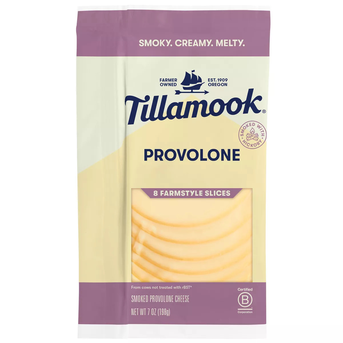 Tillamook Farmstyle Smoked Provolone Cheese Slices - 7oz/8 slices | Target