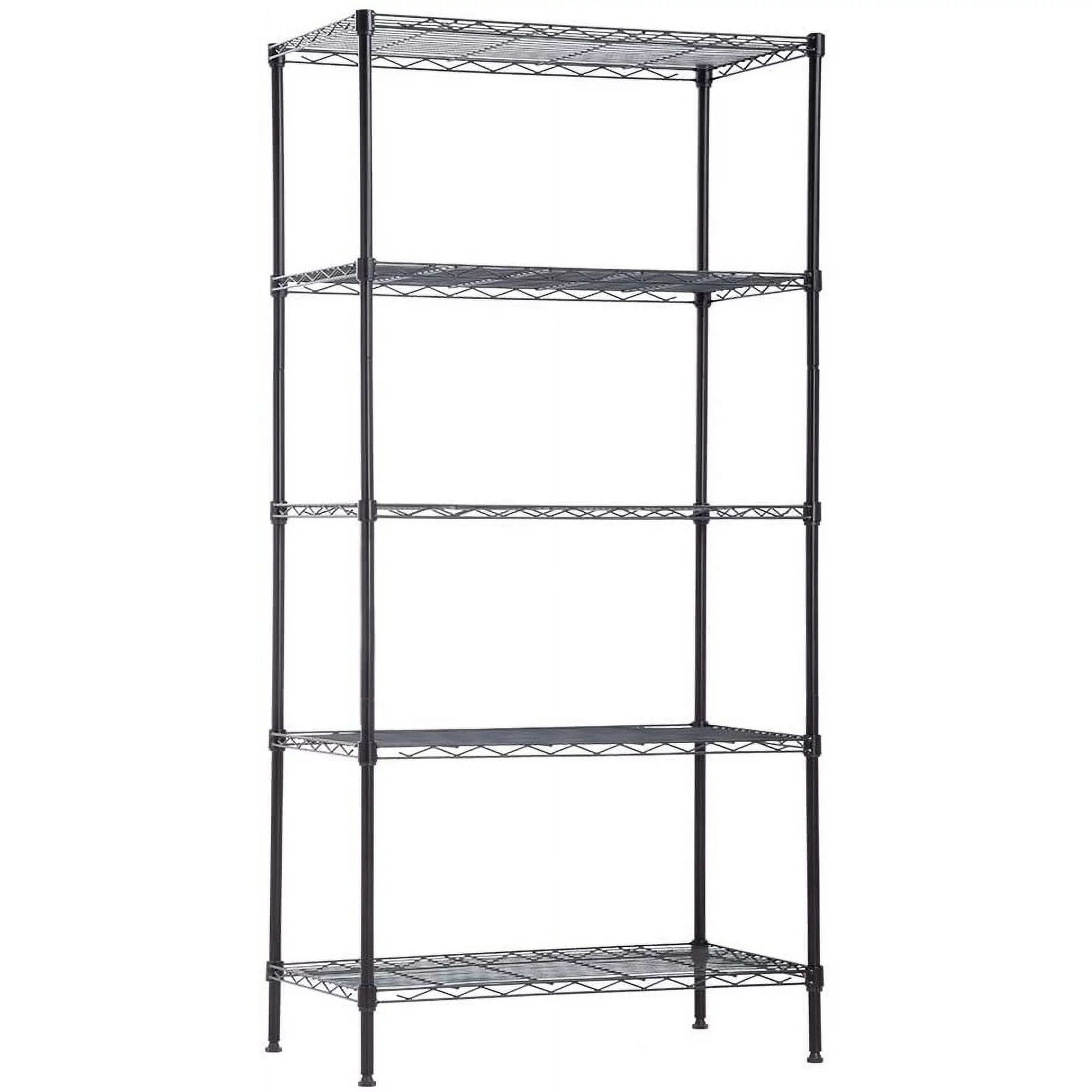 BestMassage Heavy Duty 24"W x 14"D x 60"H 5-Shelf Metal Freestanding Shelves, Black | Walmart (US)