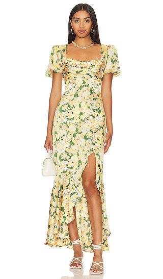 Dayanara Dress in Green & Yellow Floral | Revolve Clothing (Global)