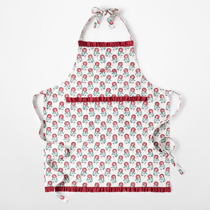 Block Print Ruffle Apron | Mark and Graham