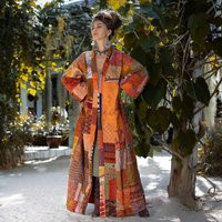 Silk Quilted Patchwork Kimono - Handcrafted Boho Maxi Coat | Akari | Etsy (US)