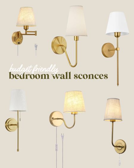 The exact sconces we have in our bedroom aren’t available anymore but here are a few super similar versions that are also budget friendly and/or plug-in! #bedroomdecor #bedroomlighting 

#LTKfindsunder100 #LTKhome