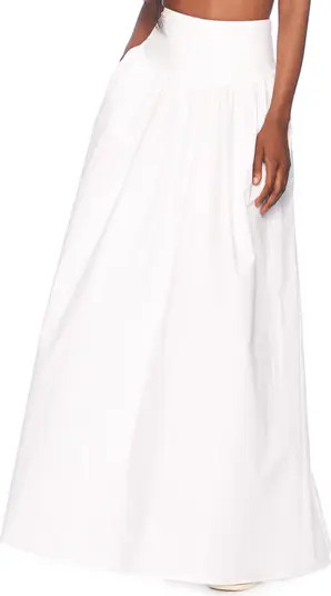 Susana Monaco Drop Waist Cotton Poplin Maxi Skirt | Nordstrom | Nordstrom