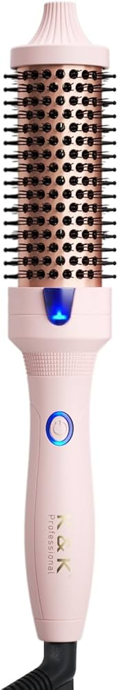 K&K 1.5 Inch Ceramic Tourmaline Ionic Curling Brush Volumizer - Hot Brush Creates Root Volume & L... | Amazon (US)