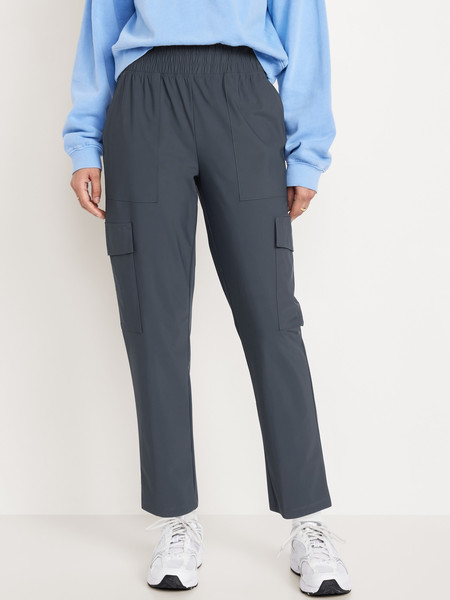 High-Waisted SleekTech Cargo Ankle Pants | Old Navy (US)