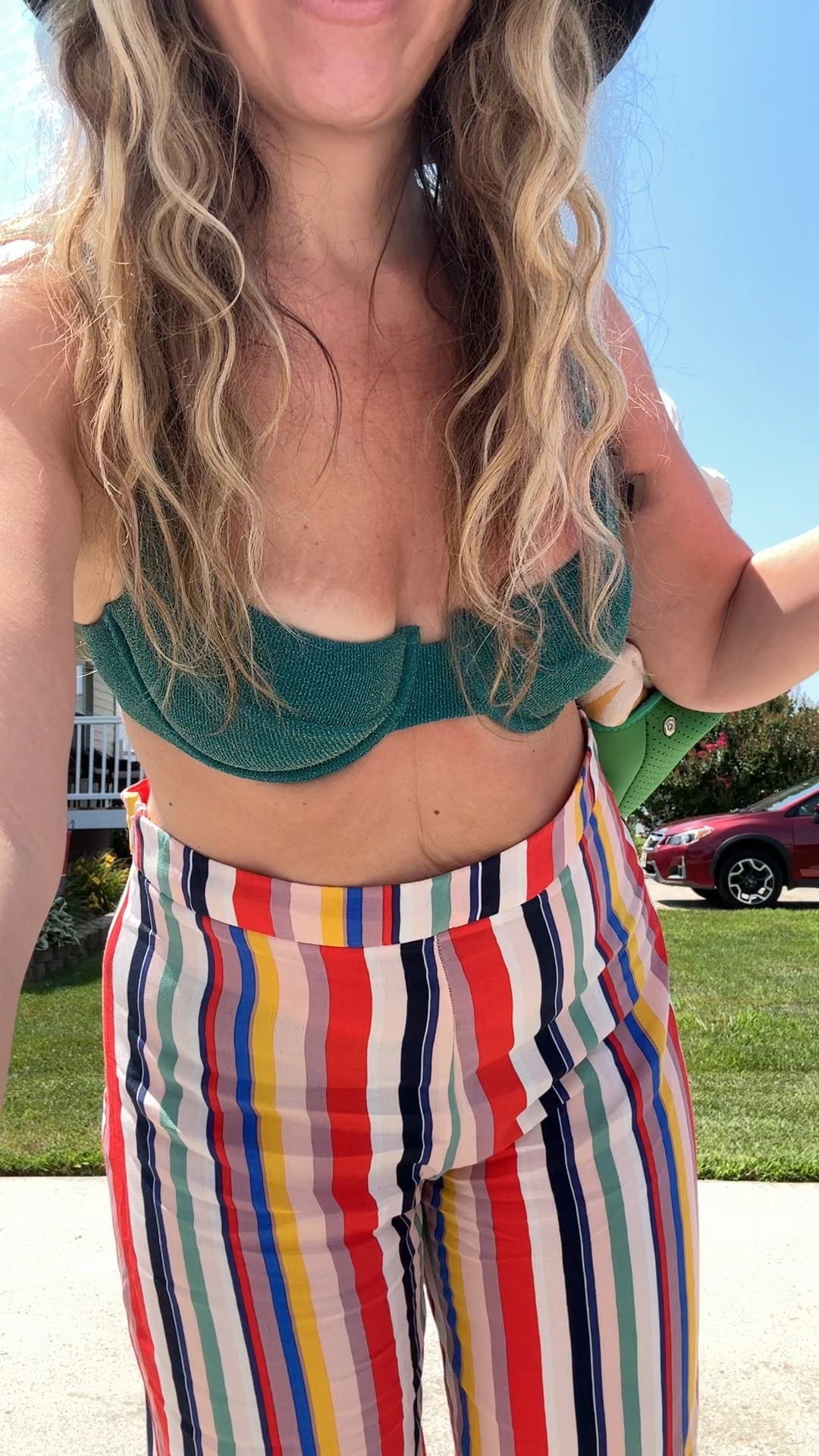 Vetchy swimsuit wearing a large top & xl bottom. Vacation outfit, beach outfit, summer outfit. East coast summer

#LTKSeasonal #LTKMidsize #LTKSwim