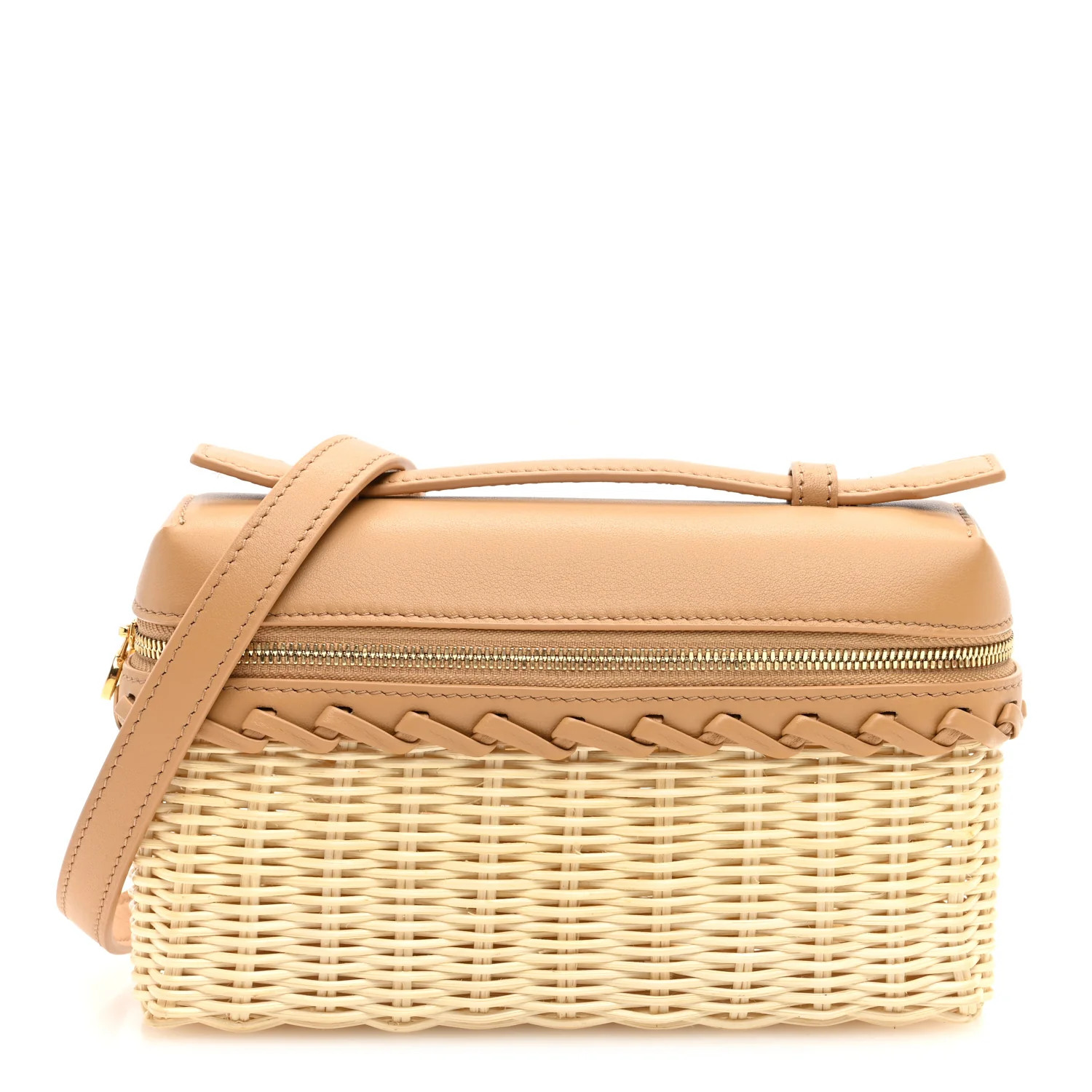 Wicker Calfskin L19 Extra Pocket Pouch Natural | FASHIONPHILE (US)