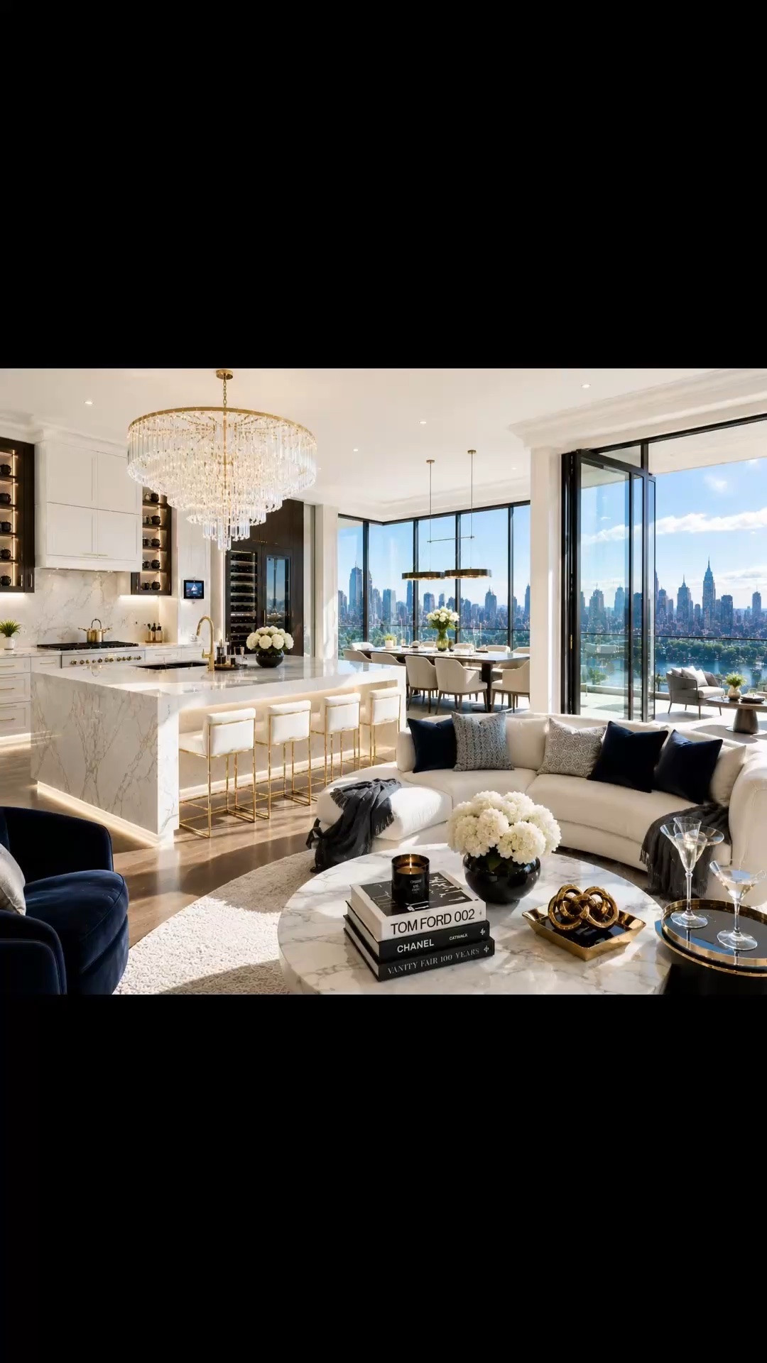 Billionaire Penthouse Kitchen Inspiration | Luxury Marble, Statement Lighting & Skyline Living

Designed like a cinematic penthouse above the skyline, this luxury kitchen blends sculptural lighting, illuminated marble, collectible art, gold fixtures, and breathtaking entertaining spaces into one unforgettable experience. Inspired by Manhattan, Paris, Tokyo, Dubai, and Milan penthouse living, every detail was curated to feel elevated, timeless, and globally luxurious.

From the statement chandelier and marble waterfall island to the luxury beverage station and gold sink collection, this space was designed for modern luxury living at the highest level.

SHOP THE LOOK ↓

LTK HASHTAGS
#LTKHome #LuxuryInteriors #ModernLuxury #PenthouseLiving #LuxuryKitchen #ArchitecturalDigest #CuratedLiving #LuxuryLifestyle #DesignerInteriors #BillionaireLifestyle #OpenConceptLiving #StatementLighting #MarbleKitchen #LuxuryDecor #InteriorDesign

#LTKvlog #LTKHome