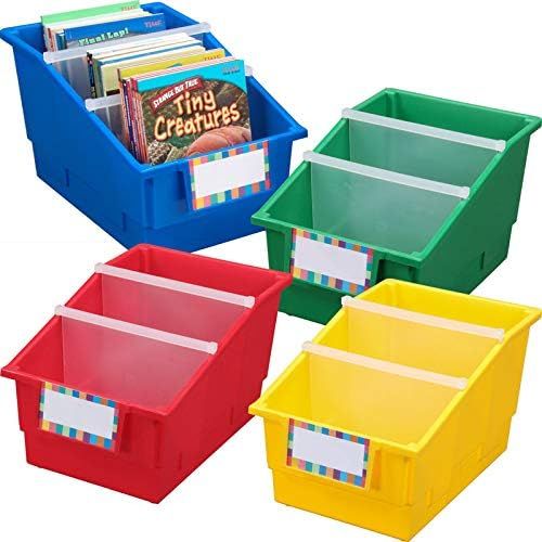 Really Good Stuff - 161983 Large Plastic Labeled Book and Organizer Bin for Classroom or Home Use... | Amazon (US)
