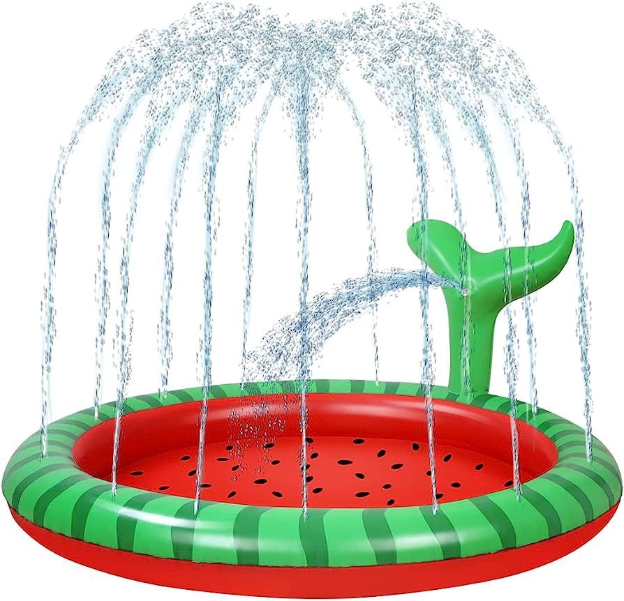 Tounature Watermelon Splash Pad 67 x 25.5 Inch Inflatable Watermelon Sprinkler Pool Play Mat Wate... | Amazon (US)