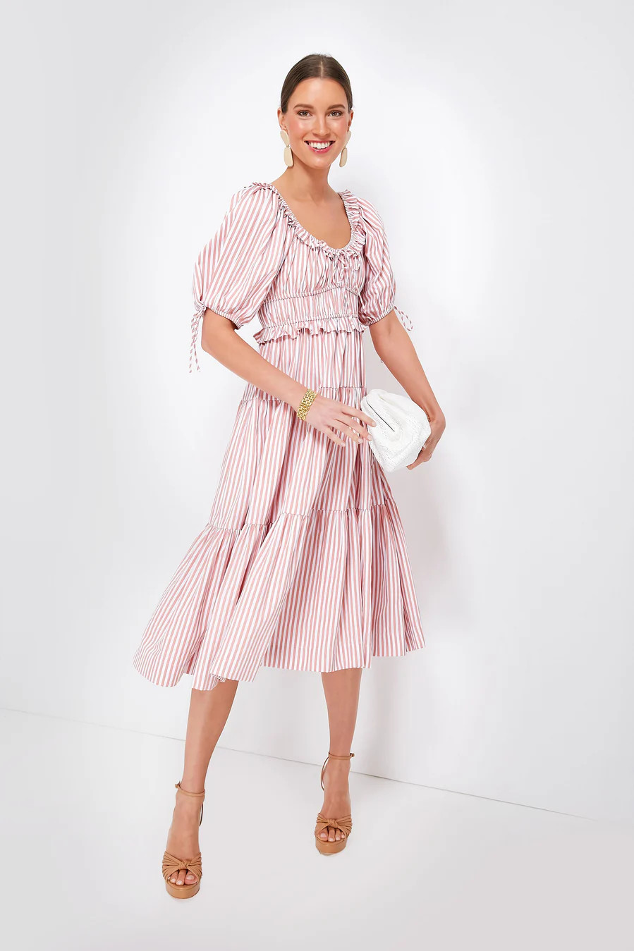 Pink Striped Brielle Midi Dress | Tuckernuck (US)