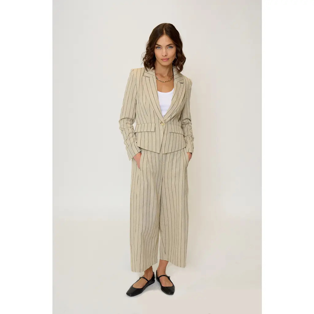 Central Park West Women's Rose Dickey Blazer in Khaki at Nordstrom, Size X-Small | Nordstrom
