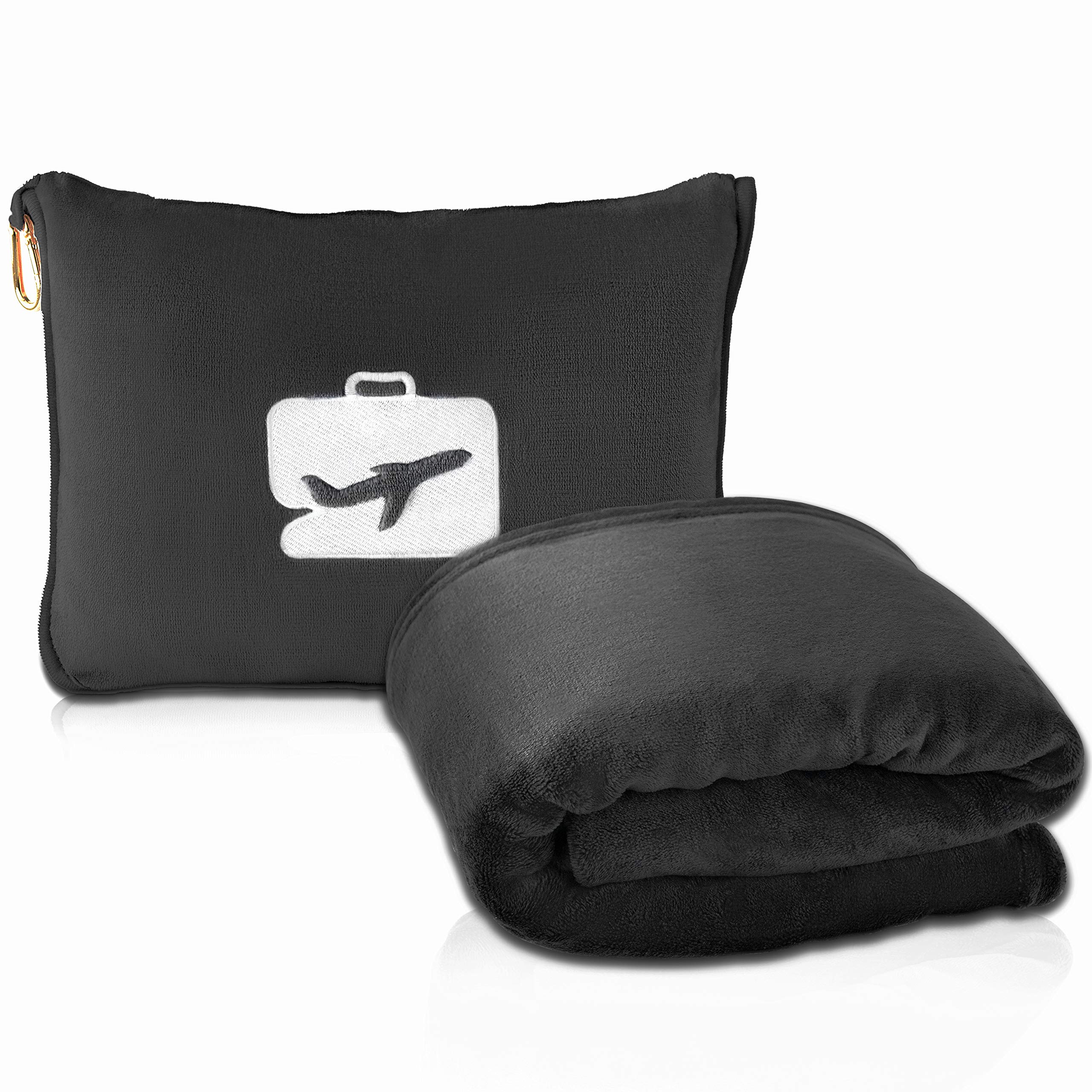 EverSnug Travel Blanket and Pillow - Ultra-Soft, Compact & Lightweight, 65x40 Inches, with Carry ... | Amazon (US)