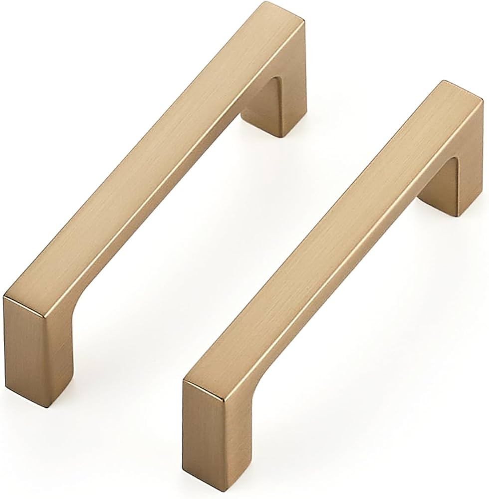 Ravinte 20 Pack Solid 3 Inch Square Cabinet Handles - Champagne Bronze Pulls for Drawers and Kitc... | Amazon (US)
