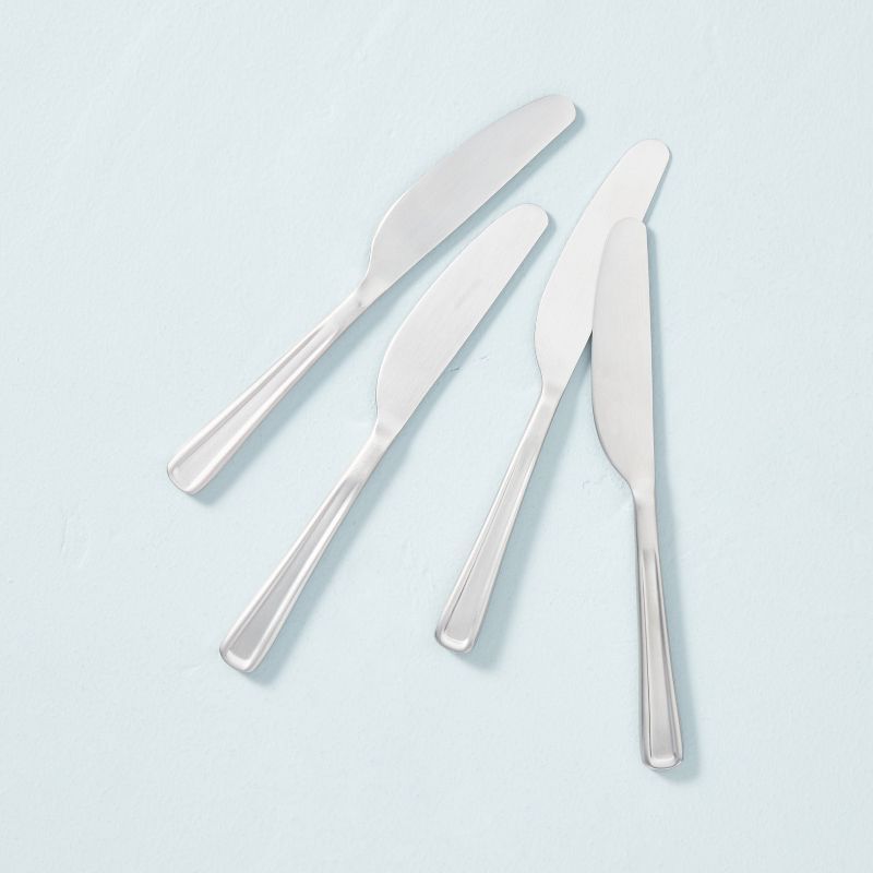 4pc Satin Finish Mini Spreader Knife Silverware Set - Hearth & Hand™ with Magnolia | Target