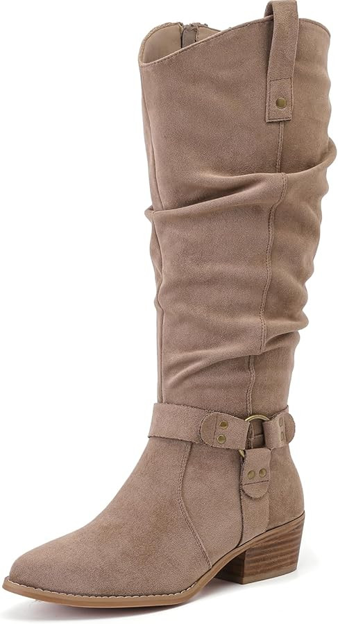 Luoika Women's Extra Wide Calf Knee High Boots, Wide Width Slouchy Knee-High Boots. | Amazon (US)