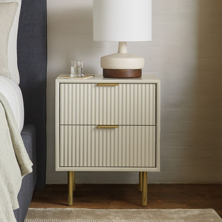 Quinn Closed 2-Drawer Nightstand (21") | West Elm (US)