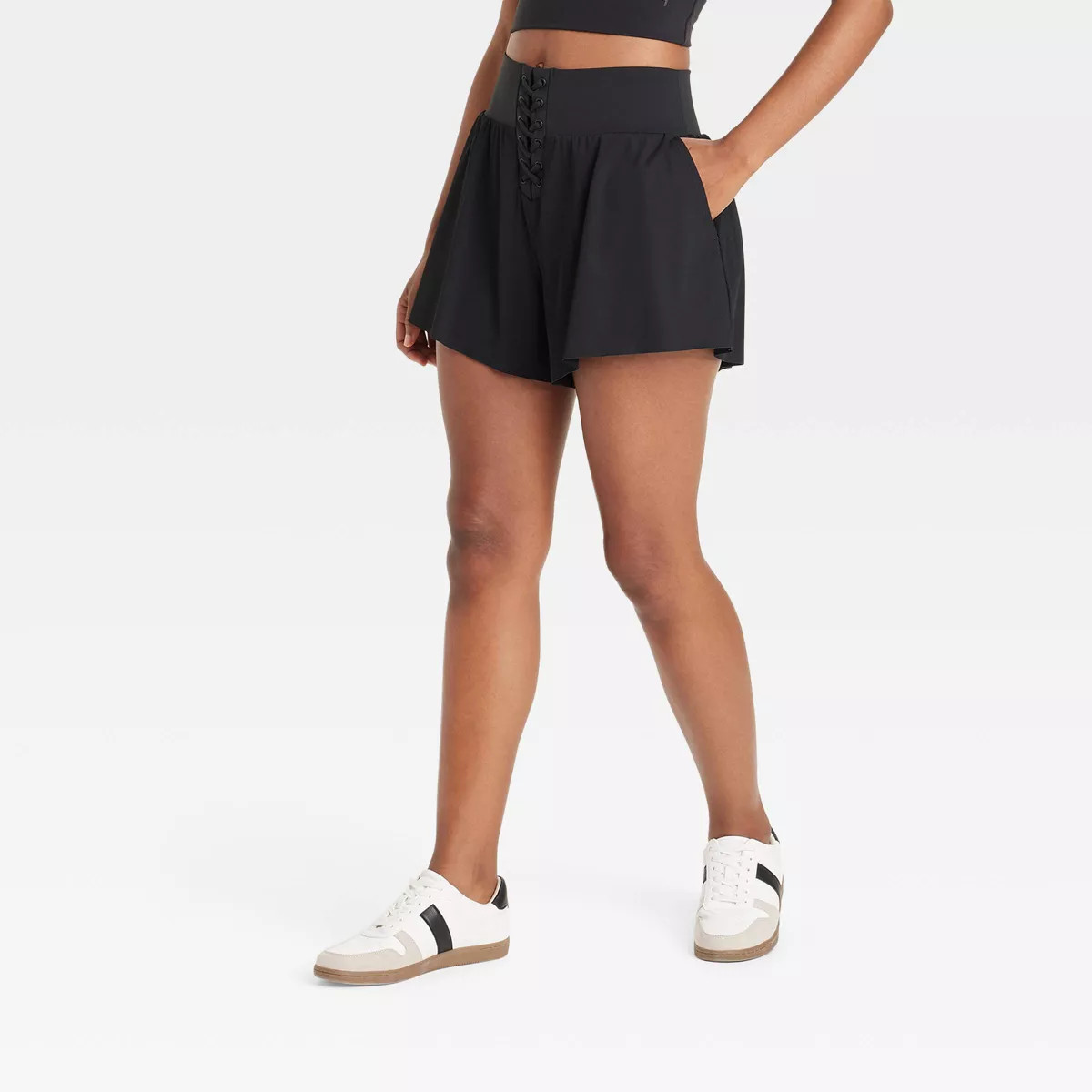 Women's High-Rise Lace-Up Detail Shorts - JoyLab™ | Target