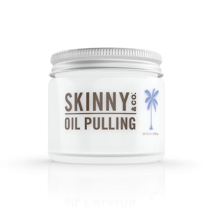 Skinny & CO. Peppermint Oil Pulling Coconut Oil- 100% Raw All Natural and Organic, Whitens Teeth,... | Amazon (US)