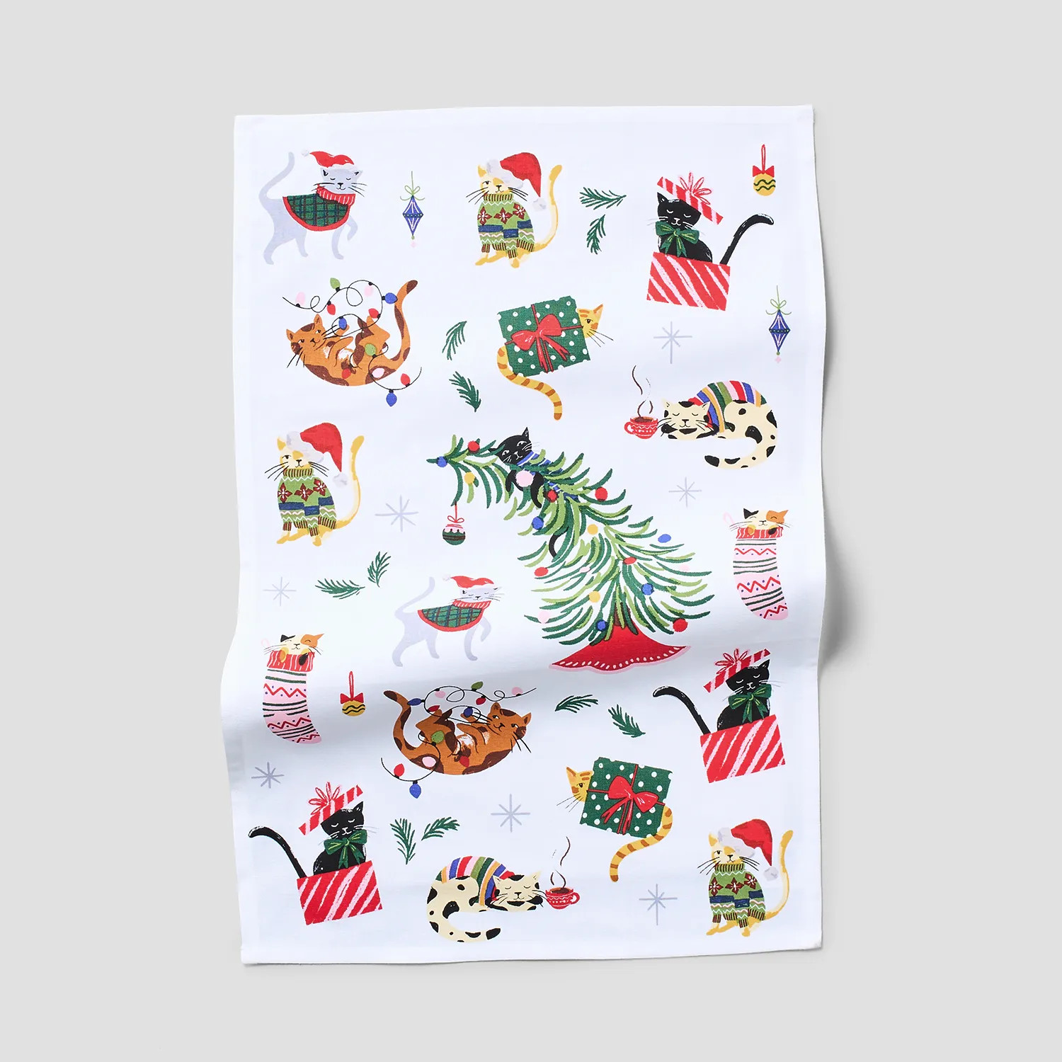 Sur La Table Christmas Cat Kitchen Towel | Sur La Table