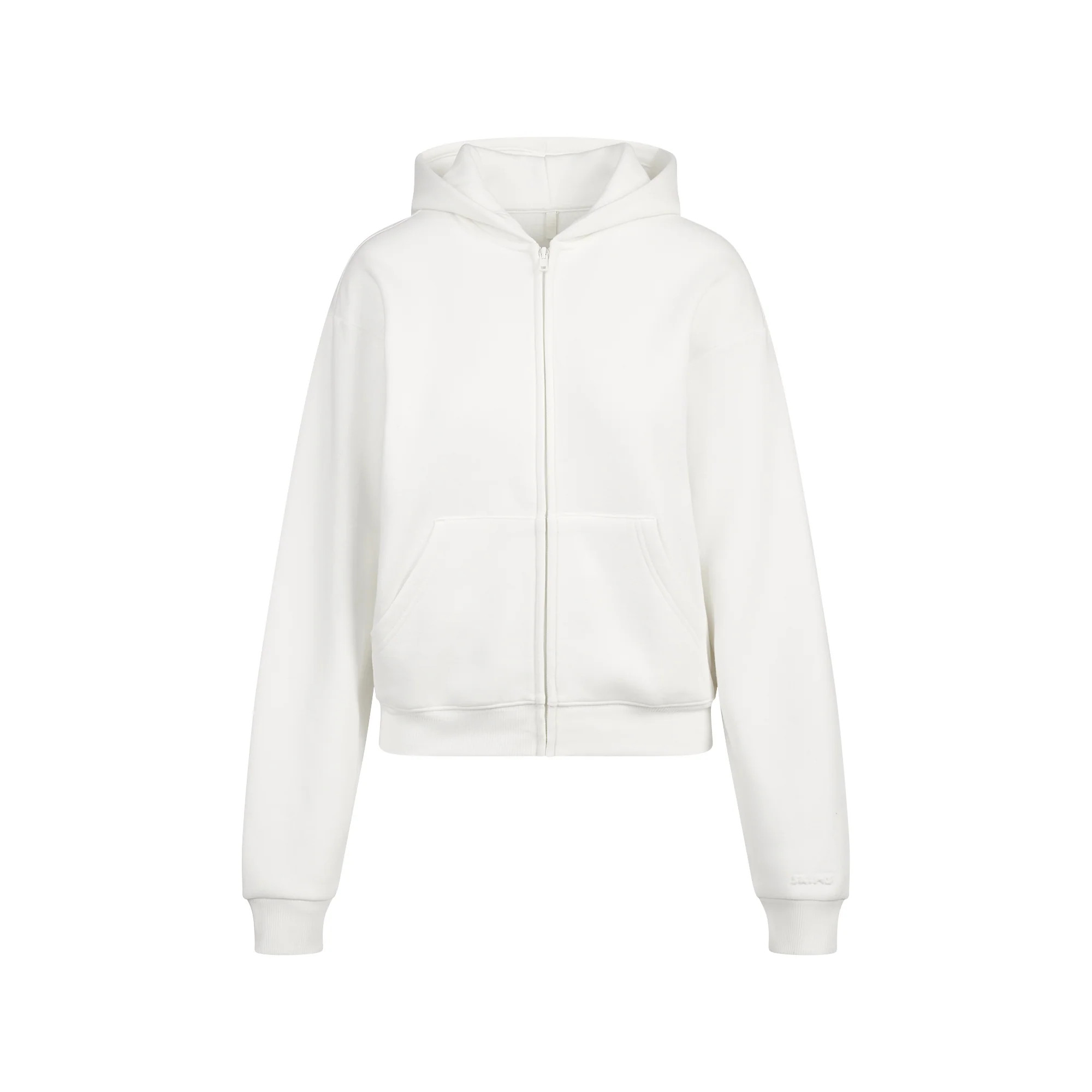 COTTON FLEECE CLASSIC ZIP UP HOODIE | MARBLE | SKIMS | SKIMS (US)