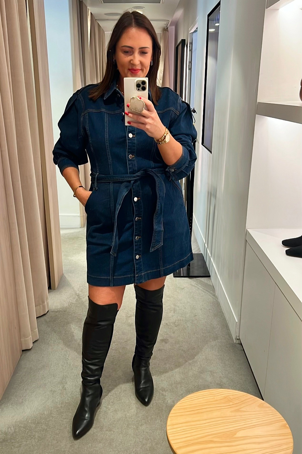 The denim dress you need this season! 
I am OBSESSED with dark denim this season and it has made its way into my wardrobe in every way possible! This one is from Witchery I have sized up to an 18 it also comes in a lighter denim wash, white & black! It looks great with these long boots, a white ankle boot & sneakers! 

#LTKFind #LTKcurves #LTKaustralia