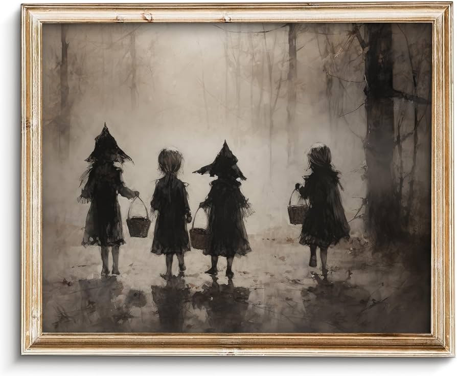 Halloween Vintage Trick or Treaters Wall Art Prints Halloween Wall Decor Trick or Treaters Canvas... | Amazon (US)
