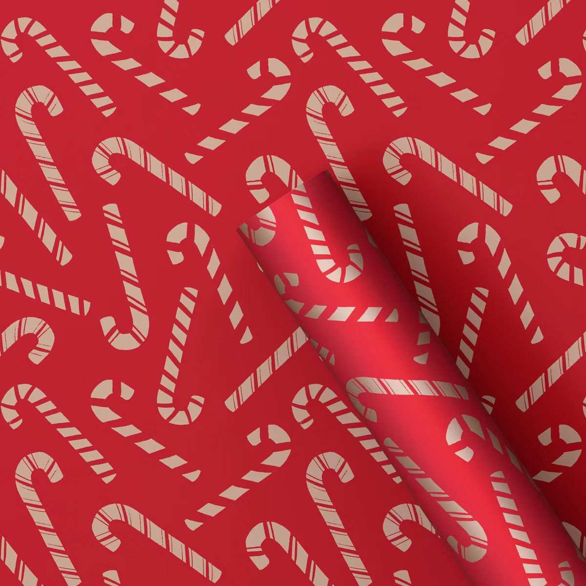 30" 20 sq ft Christmas Roll Wrap Scattered Candy Canes - Wondershop™ | Target