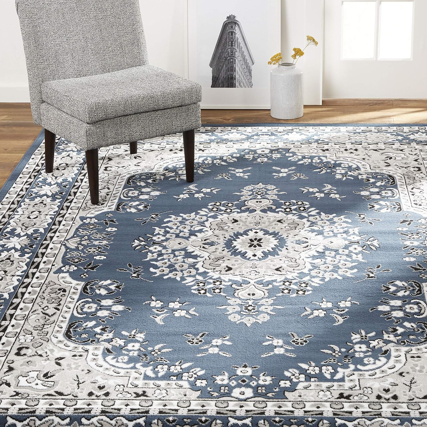 Home Dynamix Premium Asiana Traditional Area Rug, Oriental Midnight Blue 5'2"x7'4" | Amazon (US)