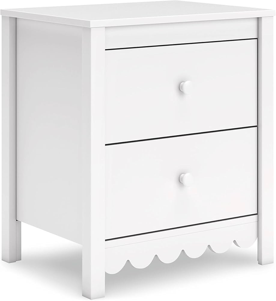 Signature Design by Ashley Hallityn Nightstand, 24.37" Tall, White | Amazon (US)