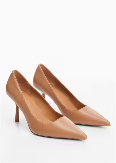 Heel leather shoes -  Women | Mango USA | MANGO (US)