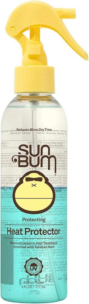 Sun Bum Heat Protector Spray - Leave In Hair Treatment Protects from Heat Styling and Frizz-Causi... | Amazon (US)