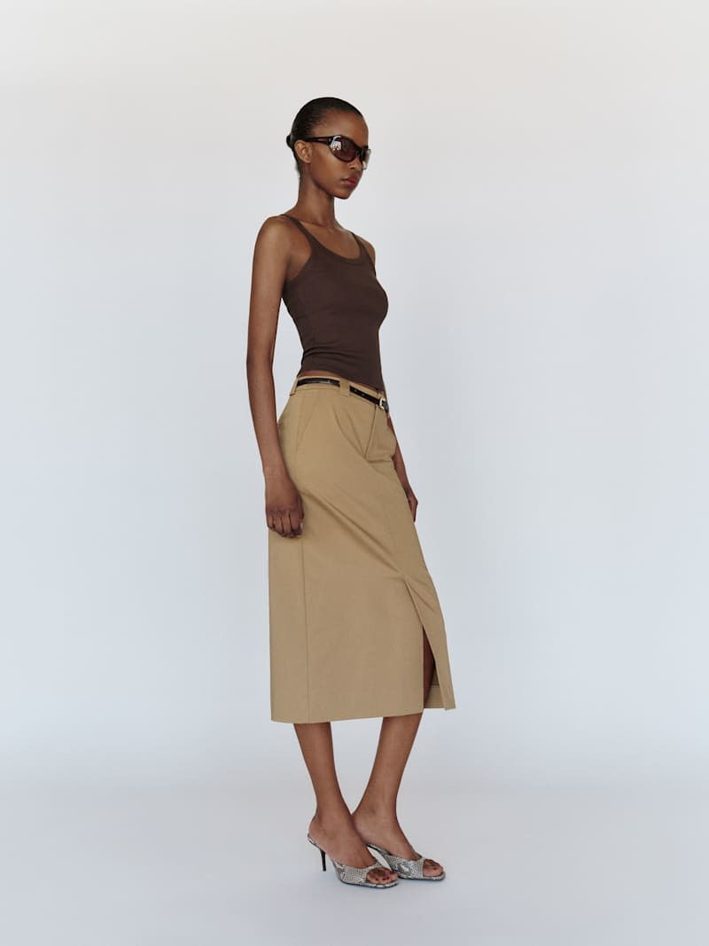Reformation Renee Skirt Natural 4 | Reformation (Global)