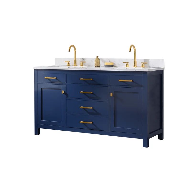 Jasper 59'' Double Bathroom Vanity with Vanity Top | Wayfair North America