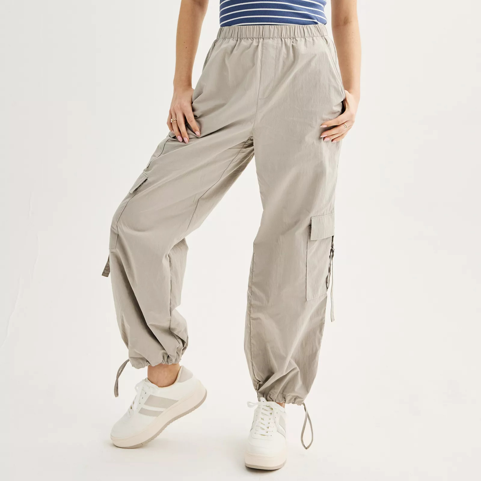 Juniors' Tinseltown D-Ring Cargo Parachute Pants | Kohl's