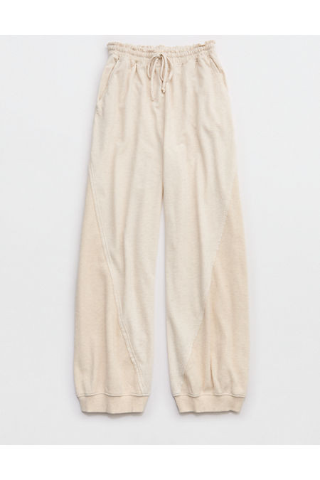 Aerie Unwind Waffle Jogger Women's Heather Frost XXS | Aerie