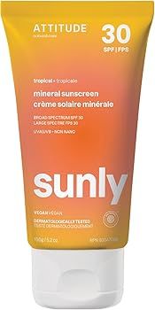 ATTITUDE Mineral Sunscreen with Zinc Oxide, SPF 30, EWG Verified, Broad Spectrum UVA/UVB Protecti... | Amazon (CA)