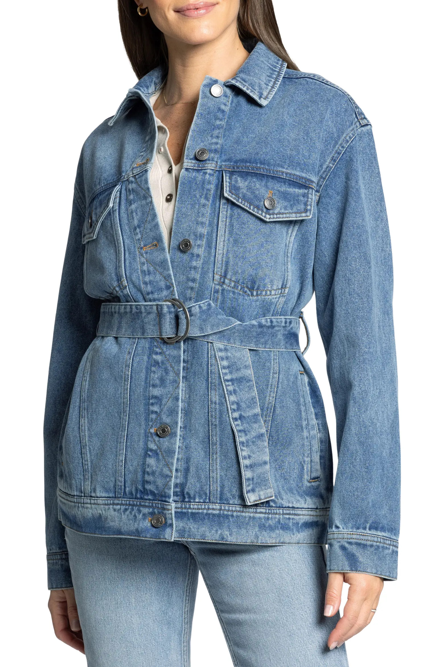 Thread & Supply Nevada Belted Denim Jacket (Women) | Nordstrom | Nordstrom
