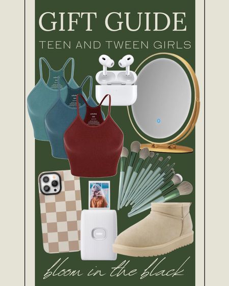 Tween and teen gift guide! Cute phone case, shortie boots, cropped tank, gold vanity mirror, makeup brushes, Amazon 

#LTKGiftGuide #LTKHoliday