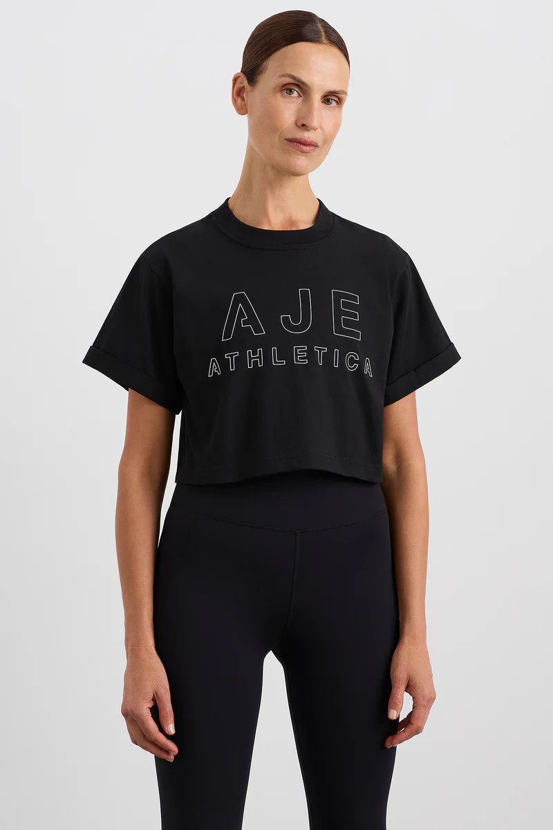 Block Logo Cropped Tee 105 | Aje Athletica (Australia)